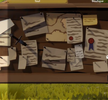 Quest Board close-up showing posted expedition tasks