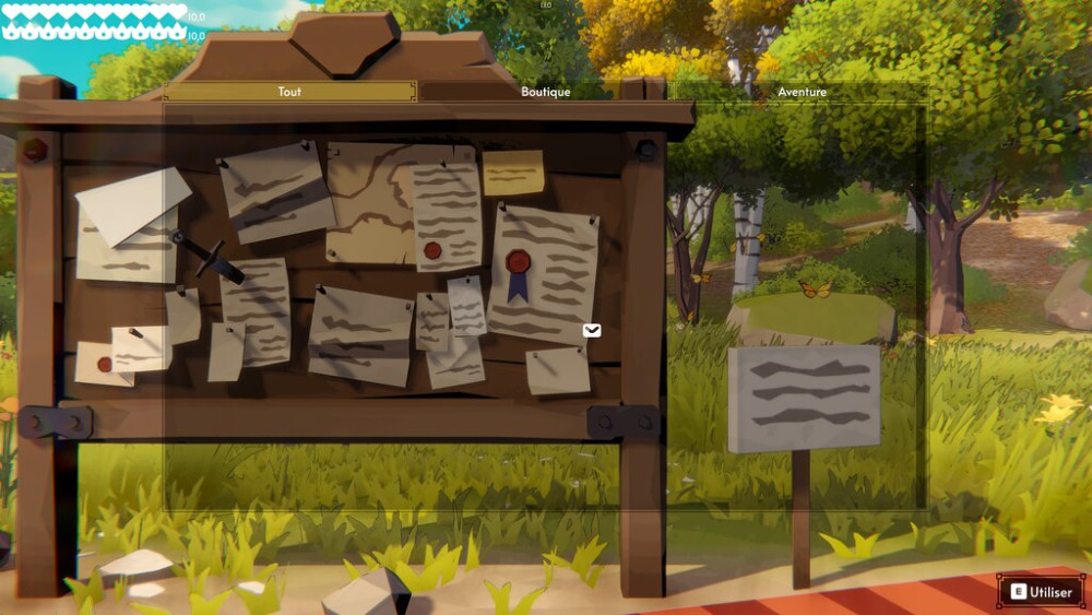 Quest Board screen in Fell & Sell